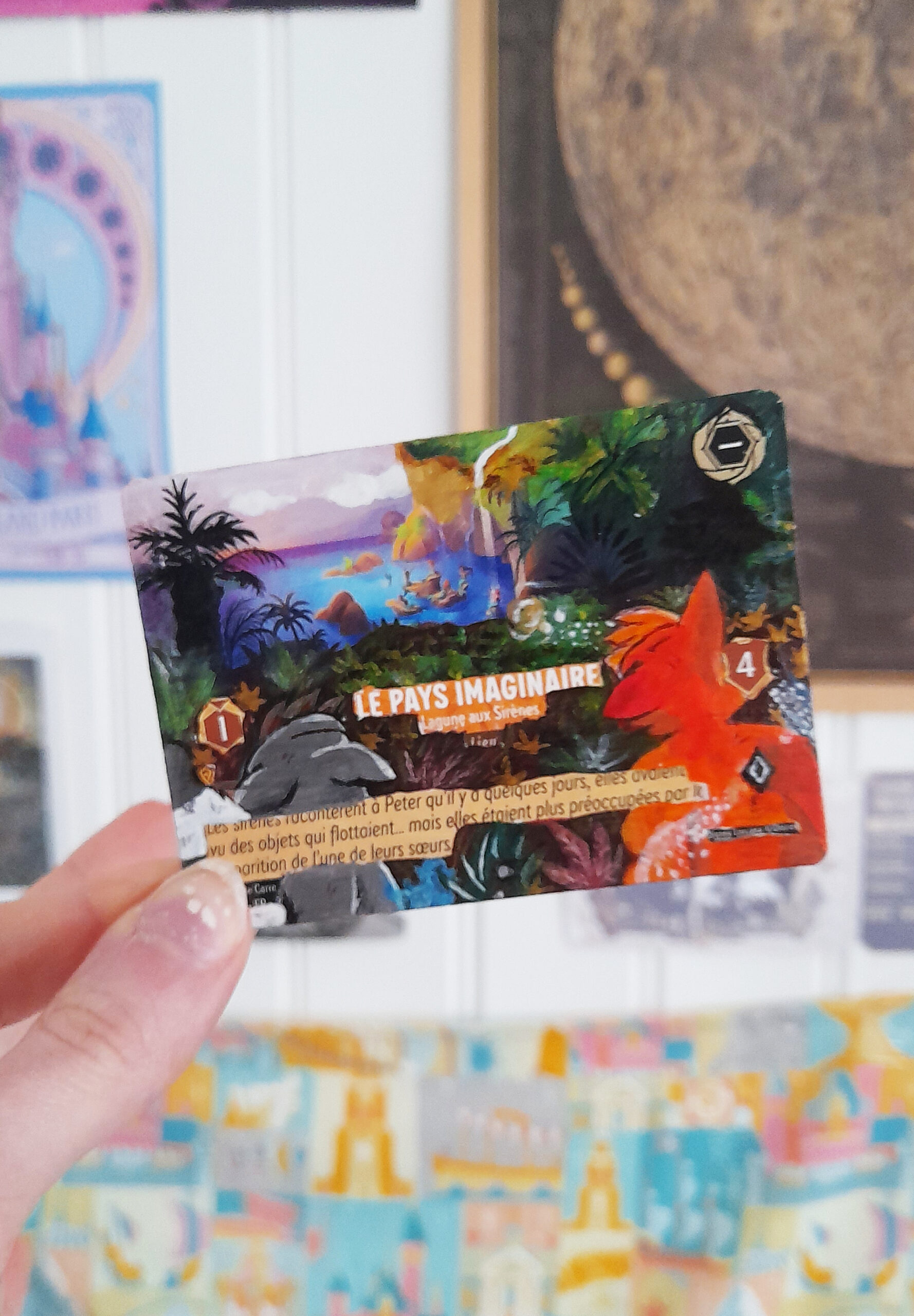 Disney Lorcana Card Altered Art : Le Pays Imaginaire – Lagunes aux Sirènes | TCG Hand painted card
